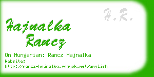 hajnalka rancz business card